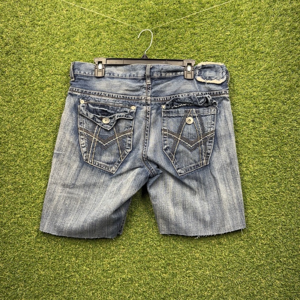 Helix Jean Shorts Mens 34 Relaxed Fit Skater Grunge y2k Punk 2000s Stretch 34x10